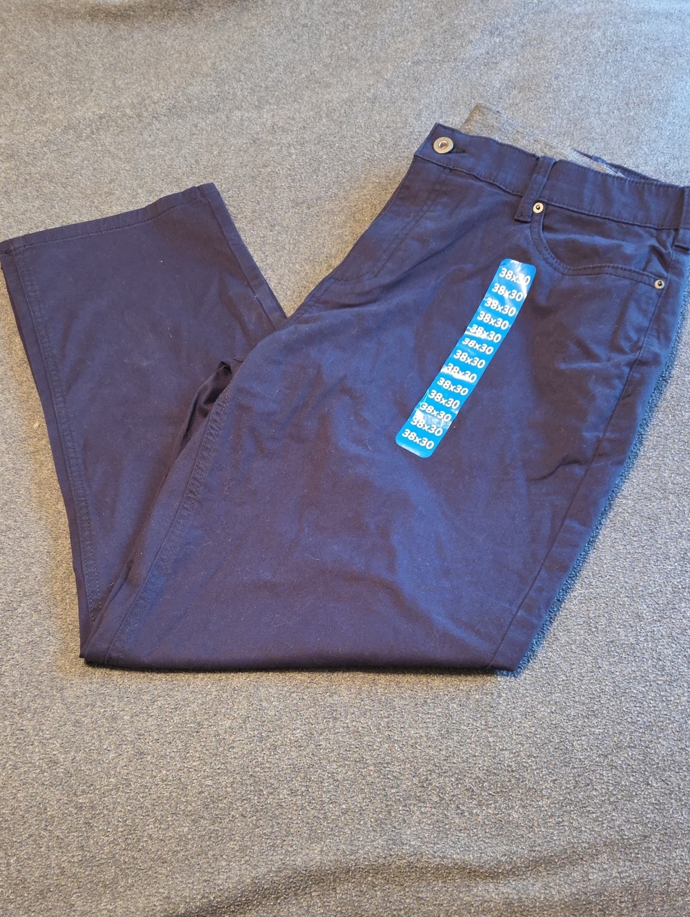 Men's Navy Blue Casual Pants - Classic Fit, NWT size 38x30